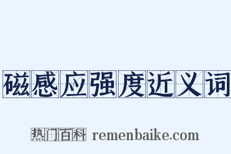 磁感应强度近义词是什么意思的图片